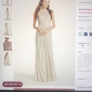 David’s Bridal Bridesmaid dress